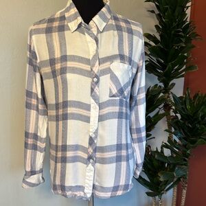 Plaid button down shirt